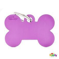 My Family Pet Tags Purple Bone Blank