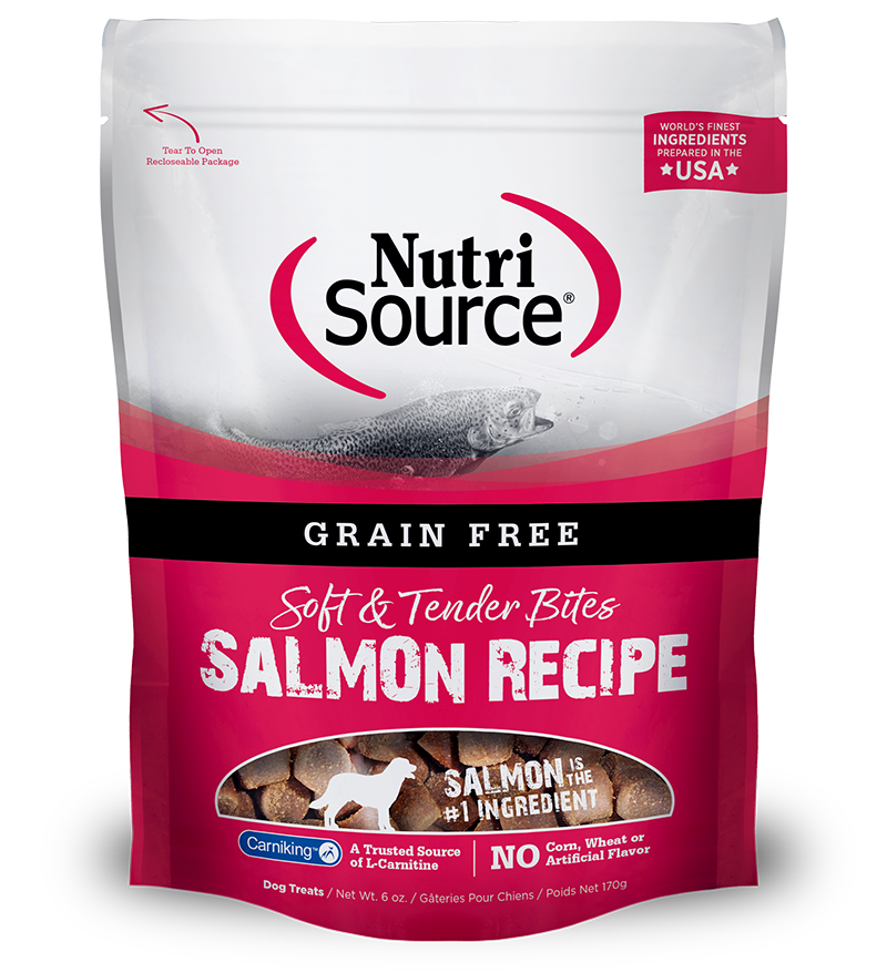 Nutrisource Grain Free Soft & Tender Bites Salmon Recipe Dog Treats