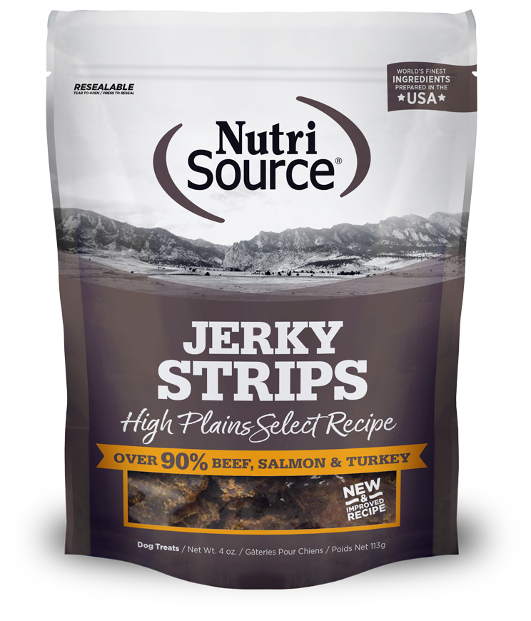 Nutrisource Grain Free Jerky Strips High Plains Select Recipe Dog Treats