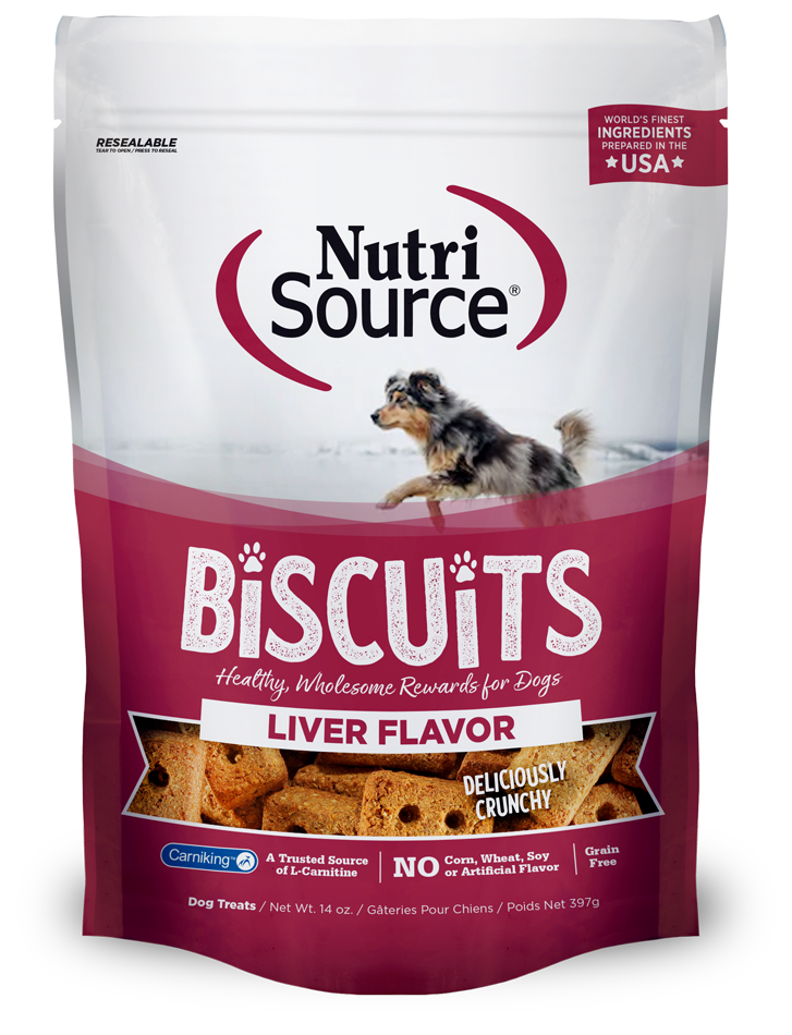 NutriSource Grain Free Liver Biscuits Dog Treats