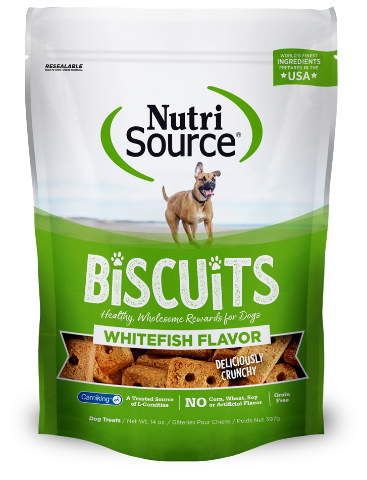 Nutrisource Grain Free Biscuits Whitefish Recipe Dog Treats