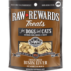 Northwest Naturals Raw Rewards Freeze Dried Bison Dogs and Cat Treats 3oz, Front Pouch