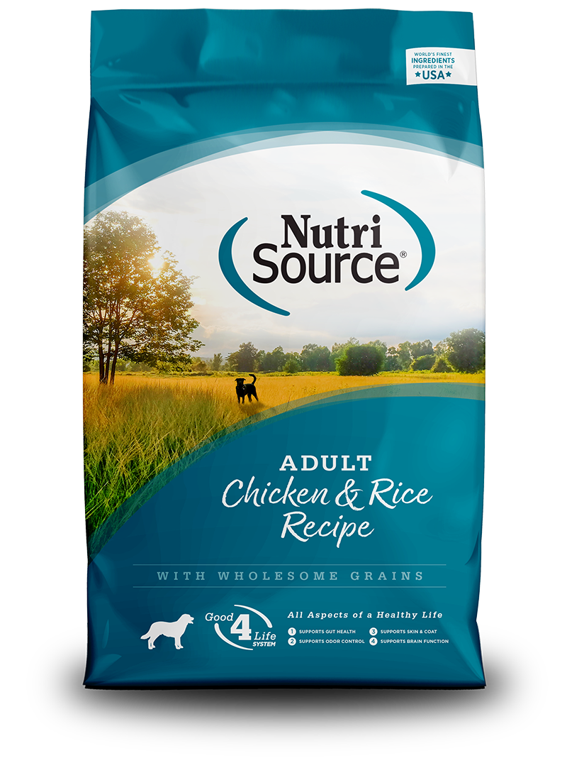 NutriSource Adult Chicken & Rice Recipe front of bag