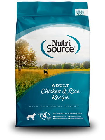 NutriSource Adult Chicken & Rice Recipe front of bag