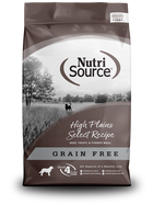 NutriSource High Plains Select Recipe front of bag.