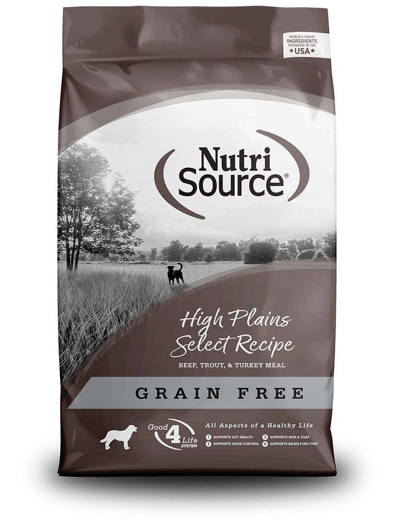 NutriSource High Plains Select Recipe front of bag.