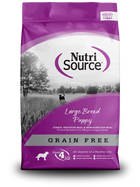 NutriSource Grain Free Large Breed Puppy front of bag.