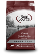 NutriSource Grain Free Prairie Select Recipe front of bag.