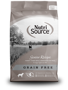 NutriSource Grain Free Senior Recipe front of bag
