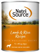 NutriSource Lamb & Rice Recipe front of can.