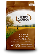 NutriSource Large Breed Lamb Meal & Rice Recipe front of bag