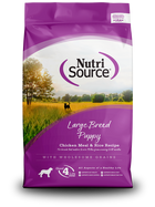 NutriSource Large Breed Puppy Chicken Meal & Rice Recipe front of bag