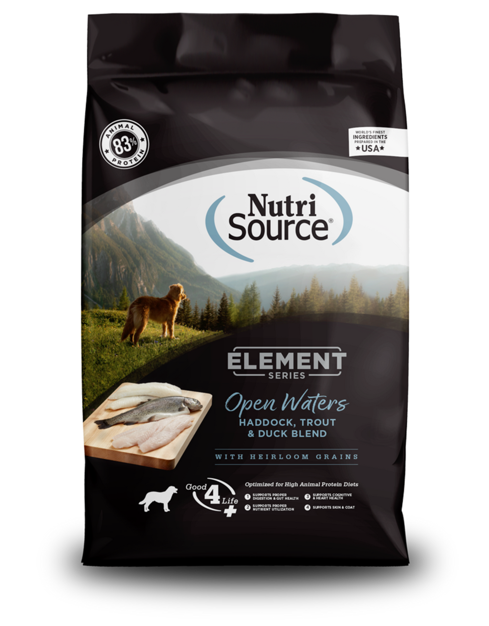 Nutrisource Element Series Open Waters Haddock Trout & Duck Blend Dry Dog Food