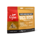 ORIJEN Freeze Dried Duck Recipe Dog Treats front of bag.