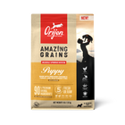 Orijen Amazing Grains Puppy Formula Dry Dog Food front of bag.