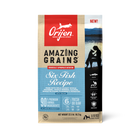 Orijen Amazing Grains Six Fish Formula Dry Dog Food front of bag.