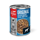 Orijen Premium Original Chicken,Turkey & Eggs Stew Recipe Canned Dog Food front of can.