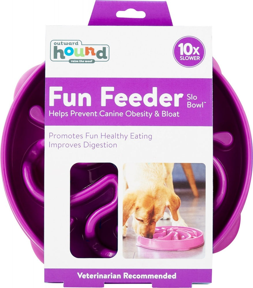 Outward Hound Dog Games Slo Bowl Slow Feeders Flower Design Dog Bowl, Front Packaging