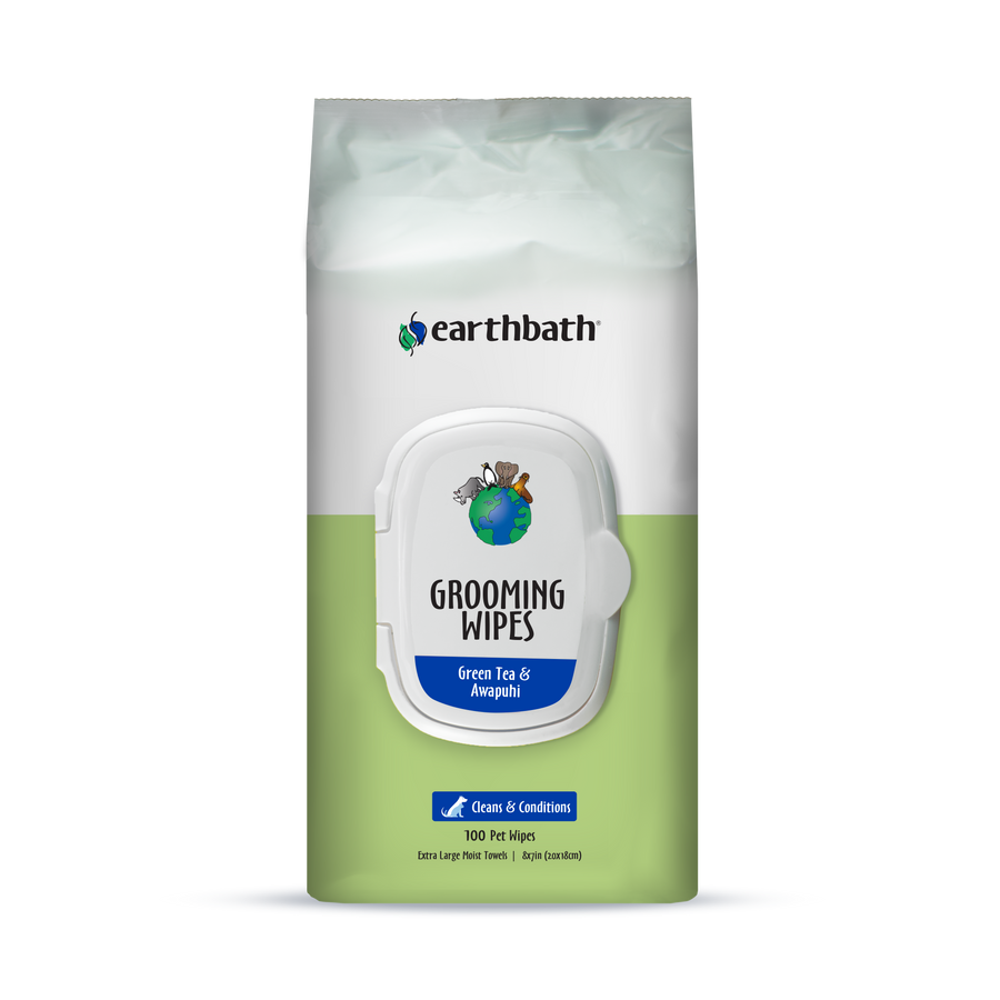 Earthbath Green Tea & Awapuhi Grooming Wipes for Dogs and Cats