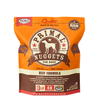 Primal Frozen Raw Beef Formula for Dog 3lbs Nuggets, Front Pouch