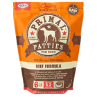Primal Frozen Raw Beef Formula for Dog 6lbs, Front Pouch