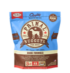Primal Frozen Raw Duck Formula for Dog 3lbs, Front Pouch