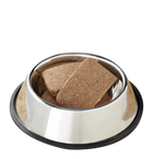 Primal Frozen Raw Venison Formula for Dog, patties in a bowl
