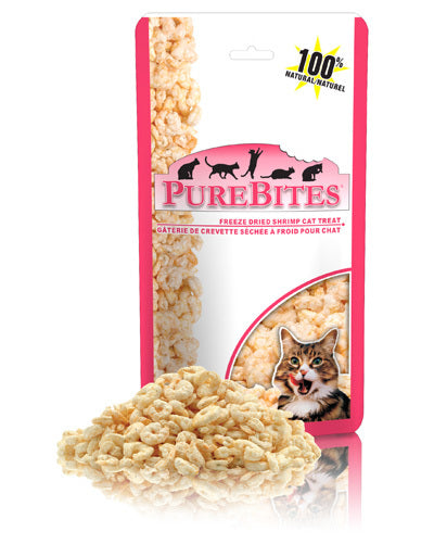 PureBites Freeze Dried Shrimp Cat Treats, Front Pouch