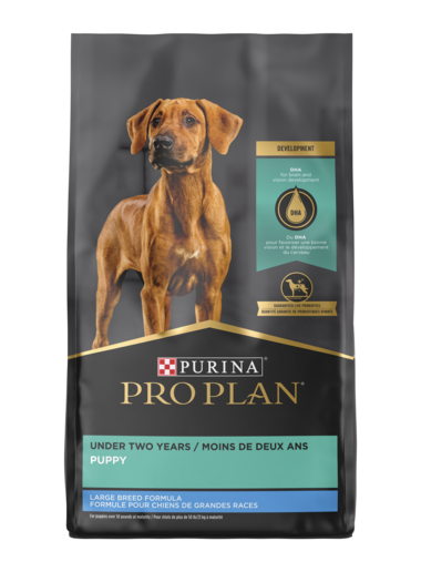 Purina Pro Plan Large Breed Puppy Formula Dry Dog Food Front Packaging