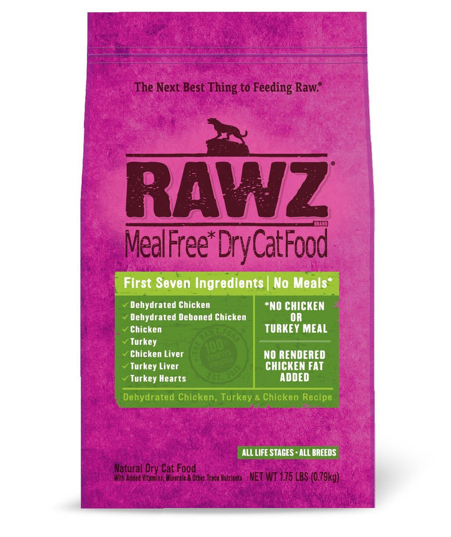 RAWZ Meal Free Chicken Recipe Dry Cat Food 1.75lbs, Front Bag