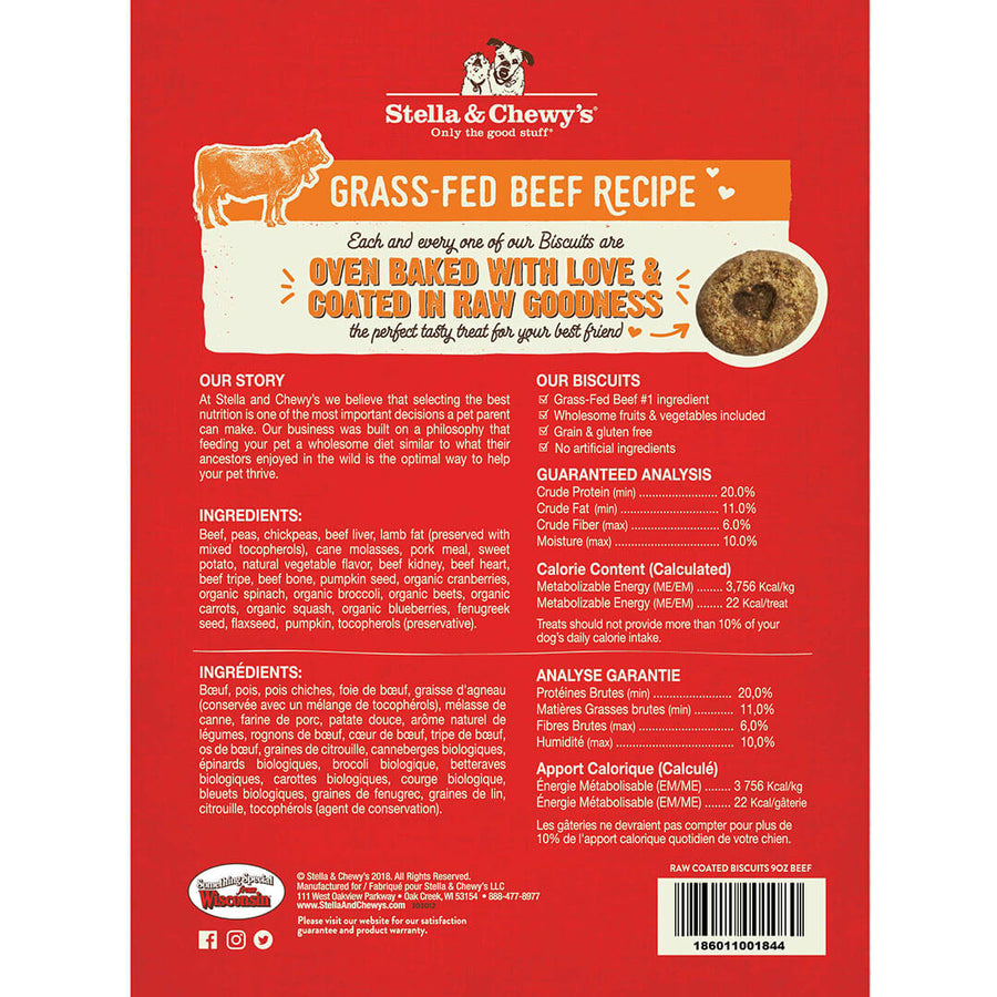 Stella & Chewy's Raw Coated Beef Biscuits for Dogs