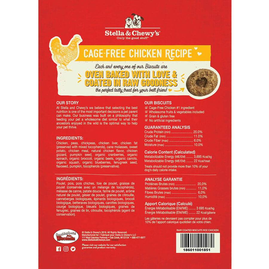 Stella & Chewy's Raw Coated Chicken Biscuits for Dogs