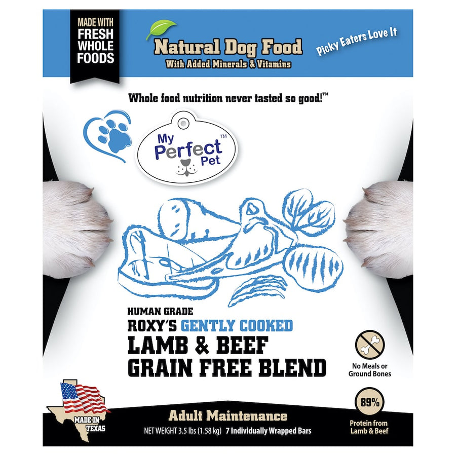 My Perfect Pet Roxie's Gently Cooked Grain Free Lamb & Beef Blend Frozen Dog Food Bars