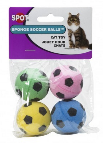 Ethical Pet SPOT Sponge Soccer Balls Cat Toy, Front Packaging
