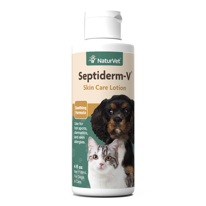 NaturVet SeptidermV Skin Care Lotion for Dogs and Cats, 16 oz