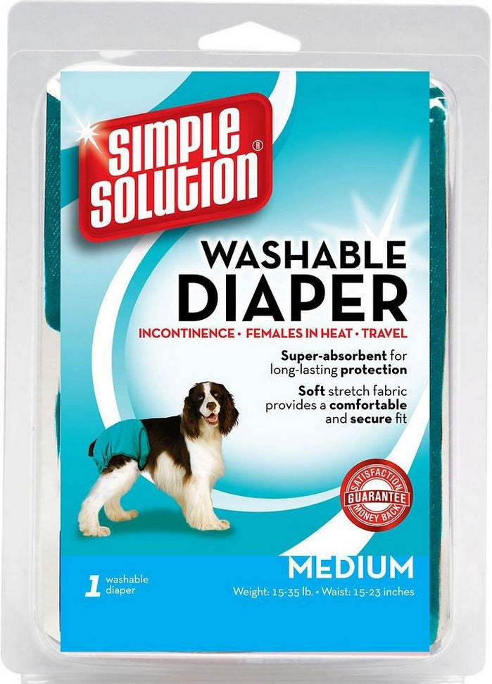 Simple Solution Washable Diaper Medium, Single Pack