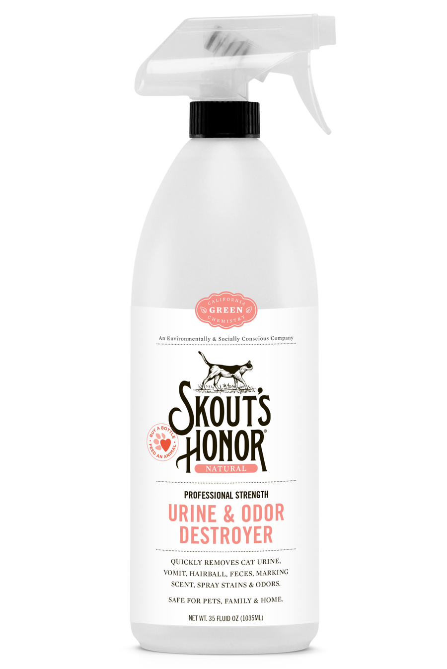 Skout's Honor Cat Urine & Odor Destroyer, Front Spray Bottle