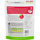 Small Batch Lightly Cooked Beef Sliders Frozen Dog Food 5LB, Back Pouch