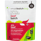 Small Batch Lightly Cooked Beef Sliders Frozen Dog Food 5LB, Front Pouch