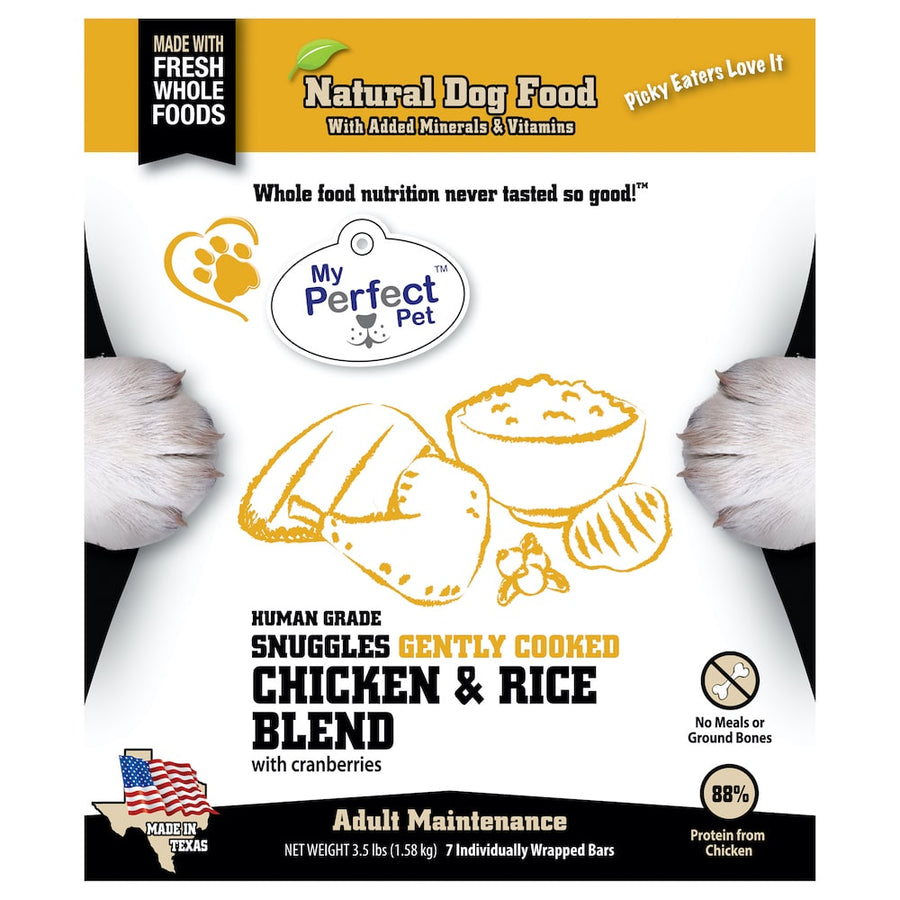 My Perfect Pet Snuggle's Gently Cooked Chicken & Rice Blend Frozen Dog Food Bars