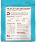 Sojos Complete Turkey Dog Food Mix, Back Packaging