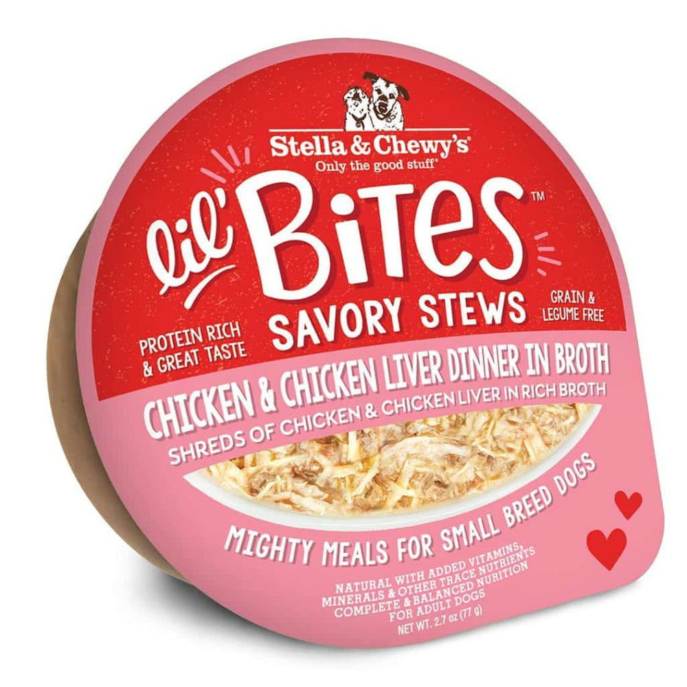 Stella & Chewy's Lil Bites Chicken & Chicken Liver Stew Cups for Dogs 2.7oz Top