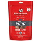 Stella & Chewy's Purely Pork Grain Free Dinner Patties Freeze Dried Raw Dog Food 14oz, Front Pouch