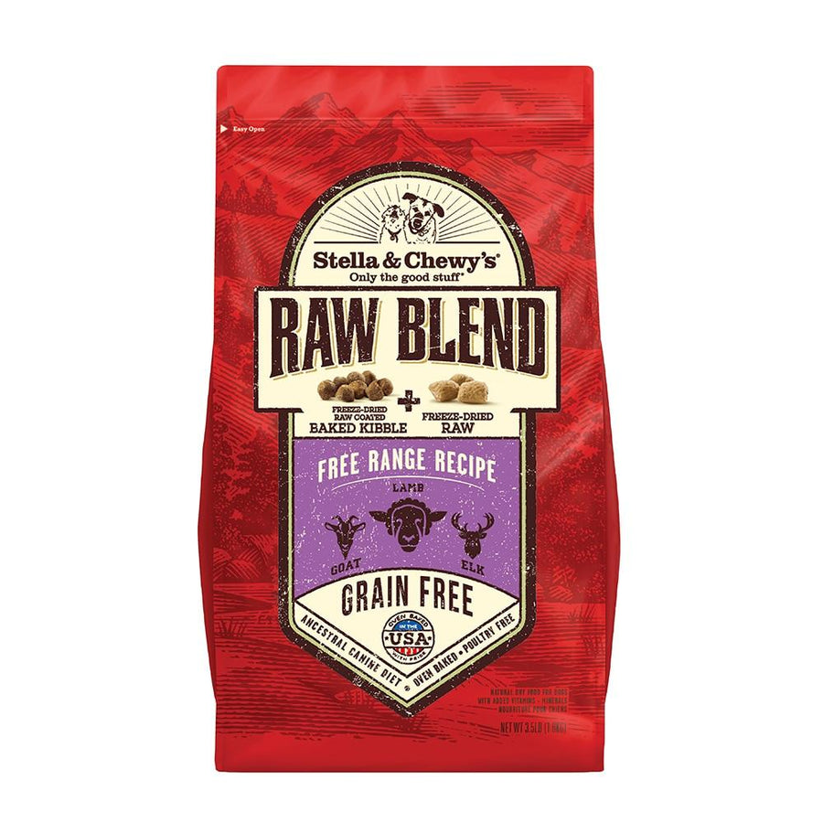 Stella & Chewy's Raw Blend Free Range Recipe Dog Food 3.5lbs, Front Bag