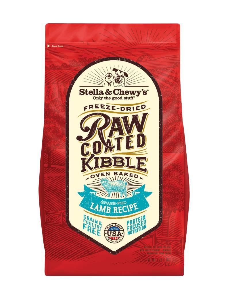 Stella & Chewy's Raw Coated Free Range Lamb Recipe Dog Food 22lbs, Front Bag