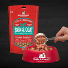 Stella & Chewy's Stella's Solutions Skin & Coat Boost Grass Fed Lamb & Wild Caught Salmon Dinner Morsels Freeze-Dried Raw Dog Food, Pouch & Pet Bowl