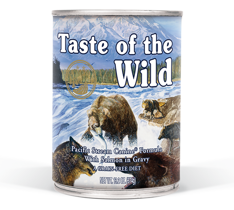 Taste Of The Wild Pacific Stream Canned Dog Food 13.2oz, Front Can
