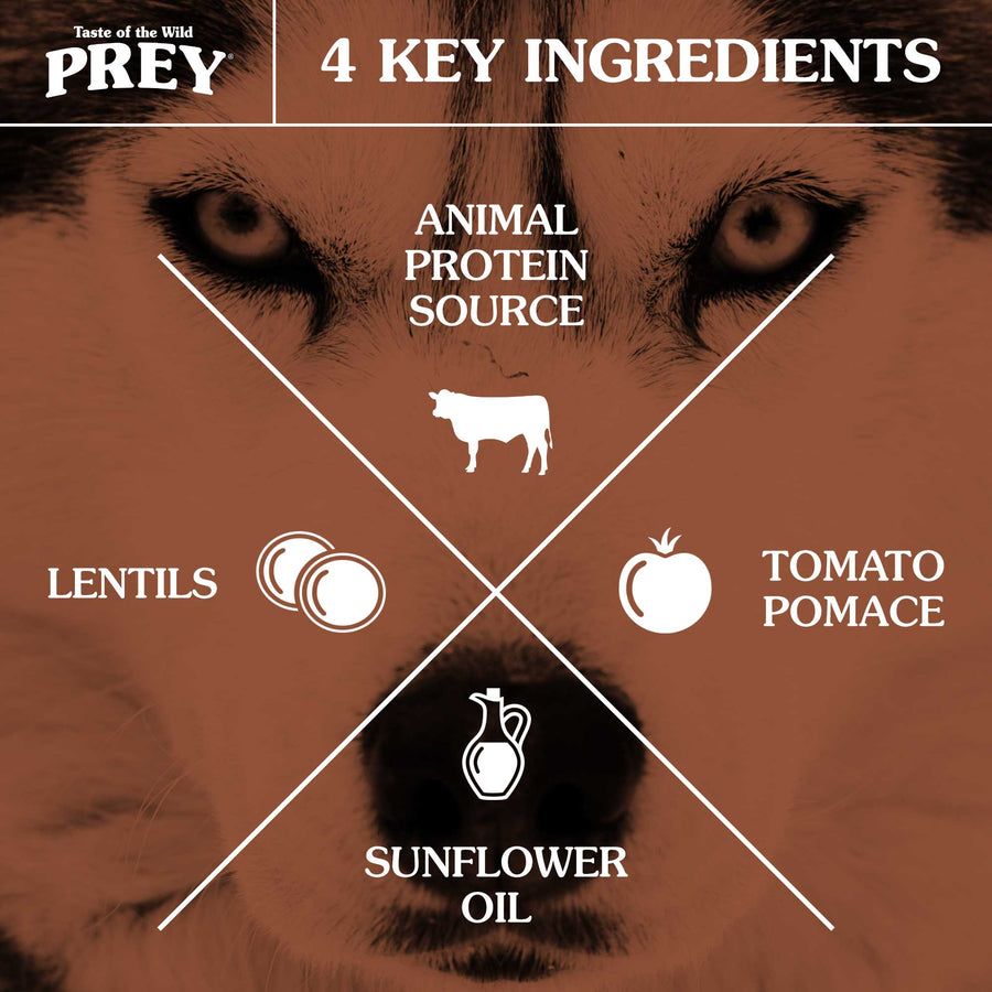 Taste of the Wild Prey Angus Beef Dog Food, 4 Key Ingredients