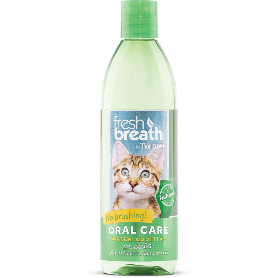 Tropiclean Fresh Breath Water Additive for Cats, Front of Bottle