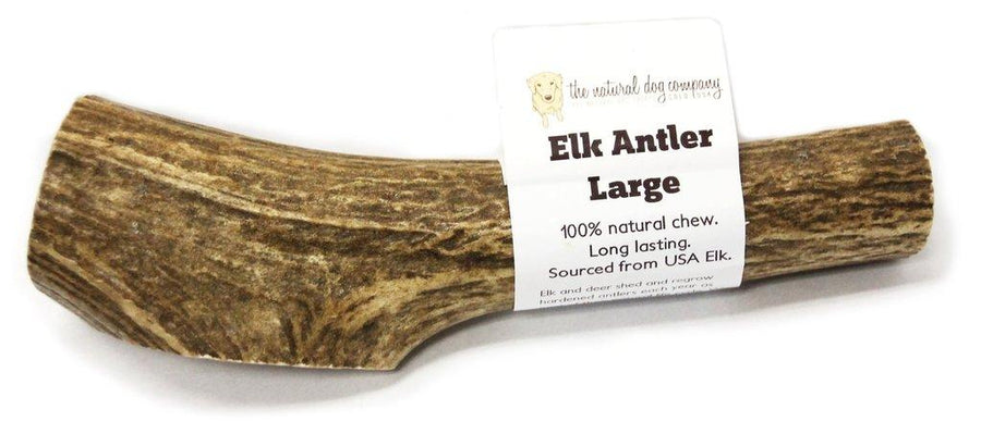 Tuesday's Natural Dog Company Elk Antler, Large 100% Natural Chew, Long Lasting and sourced from USA. 